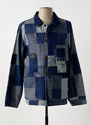 Veste casual fermeture boutonnée sur le devant bleu LE MONT ST MICHEL homme