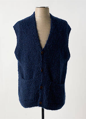 Gilet sans manche poches bleu NUDIE JEANS CO homme