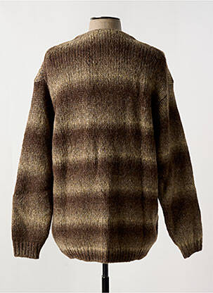 Gilet manches longues col v marron NUDIE JEANS CO homme