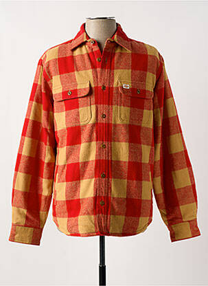 Veste casual fermeture boutonnée sur le devant rouge NUDIE JEANS CO homme