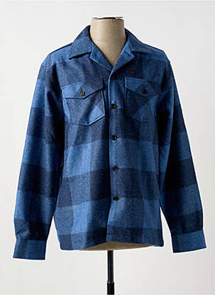 Veste casual fermeture boutonnée sur le devant bleu NUDIE JEANS CO homme