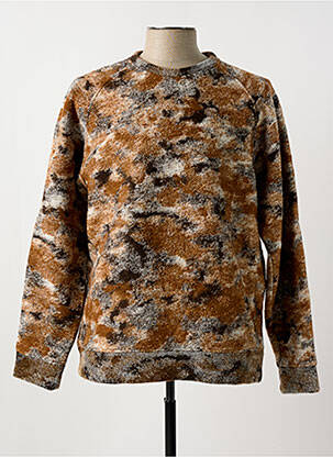 Sweat-shirt manches longues manches longues marron KESTIN homme