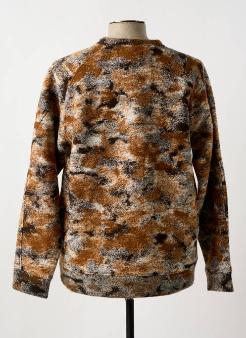 Sweat-shirt stretch manches longues marron KESTIN homme