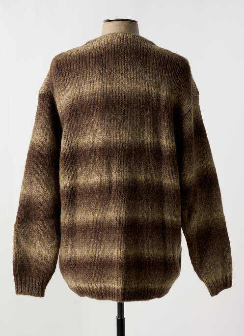 Gilet manches longues marron NUDIE JEANS CO pour homme