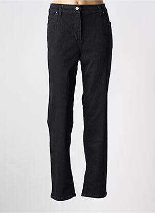 Jeans coupe slim stretch taille normale noir ANNA MONTANA femme