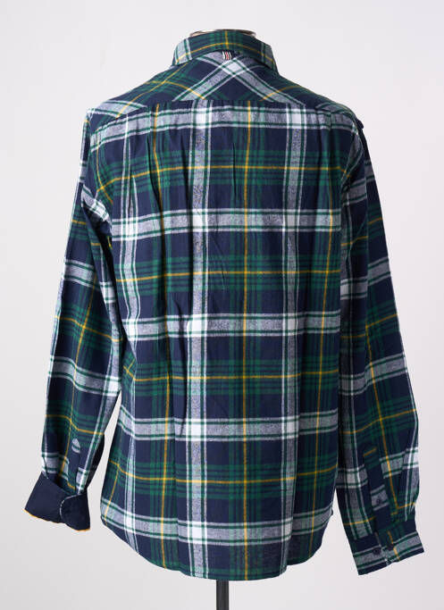 Chemise manches longues imprimé écossais bleu CAMBRIDGE homme