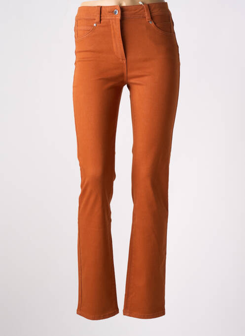 Jeans coupe droite orange DIANE LAURY pour femme