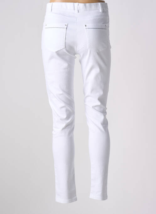Jeans coupe slim blanc CHRISTINE LAURE pour femme