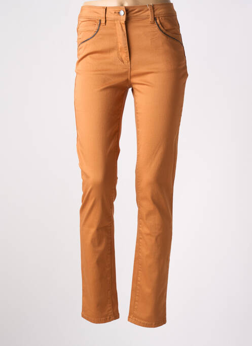 Jeans coupe slim orange DIANE LAURY pour femme