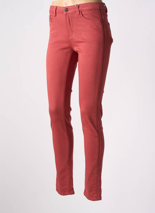 Jeans coupe slim rouge C'EST BEAU LA VIE pour femme