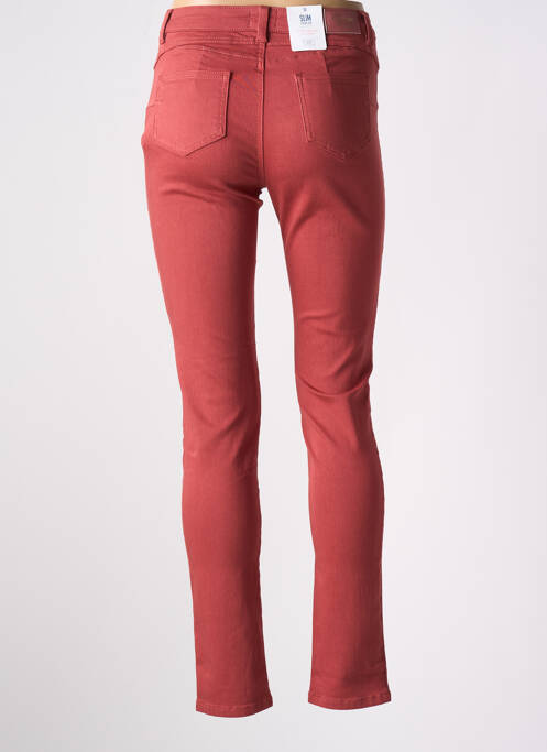 Jeans coupe slim rouge C'EST BEAU LA VIE pour femme