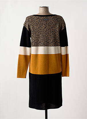 Robe pull col v manches longues noir LE PETIT BAIGNEUR femme