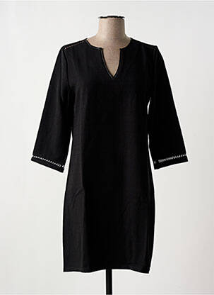 Robe courte manches 3/4 manches 3/4 noir AN' GE femme