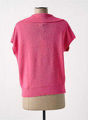 Pull col v manches courtes rose LOLA ESPELETA femme