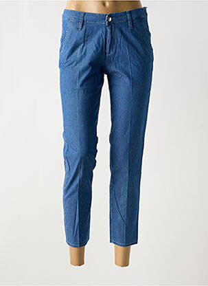 Pantalon chino taille basse taille basse bleu KANOPE femme
