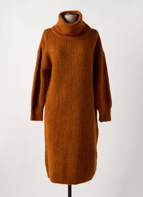 Robe pull stretch manches longues orange LOLA ESPELETA femme