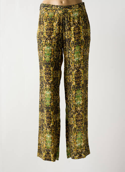 Pantalon droit tissage crêpe taille haute vert MKT STUDIO femme