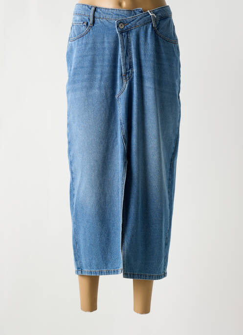 Jupe mi-longue bleu KANOPE pour femme