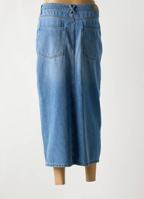 Jupe mi-longue bleu KANOPE pour femme