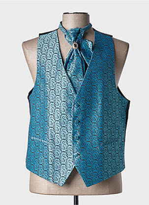Gilet sans manche effet matière satinée bleu DANISSIMO homme