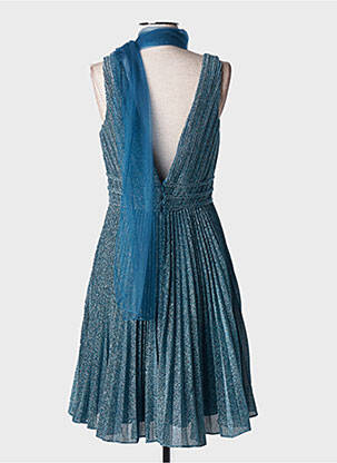 Robe mi-longue sans manche sans manche bleu FASHION NEW YORK femme