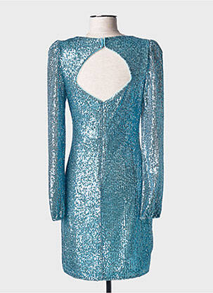 Robe courte manches longues manches longues bleu FASHION NEW YORK femme