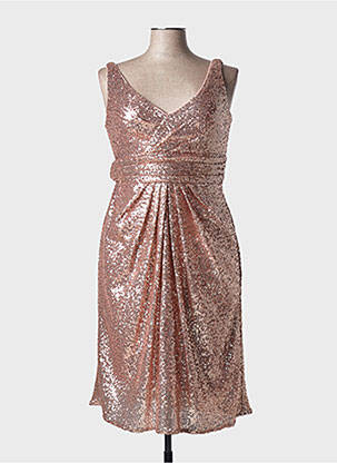 Robe mi-longue sans manche sans manche rose MARIAGE femme