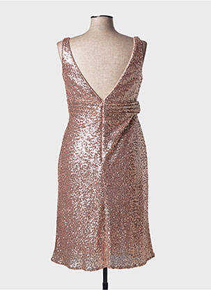 Robe mi-longue sans manche sans manche rose MARIAGE femme