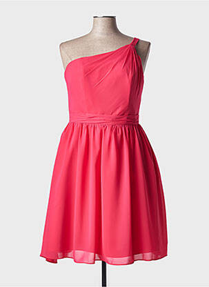 Robe mi-longue tissage crêpe fines bretelles rouge MARIAGE femme