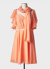 Robe mi-longue orange FASHION NEW YORK pour femme seconde vue