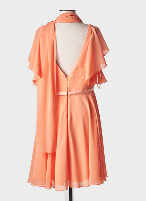 Robe mi-longue orange FASHION NEW YORK pour femme