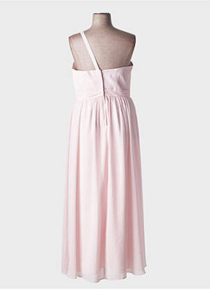 Robe longue sans manche sans manche rose MARIAGE femme
