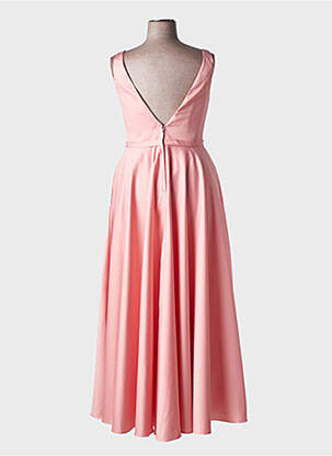 Robe longue sans manche sans manche rose MARIAGE femme