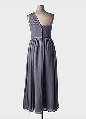 Robe longue sans manche sans manche gris MARIAGE femme