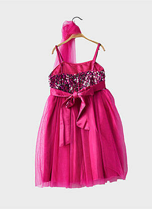 Robe longue légère et transparente fines bretelles rose R FRAMBOISE fille