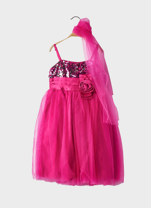 Robe longue rose R FRAMBOISE pour fille