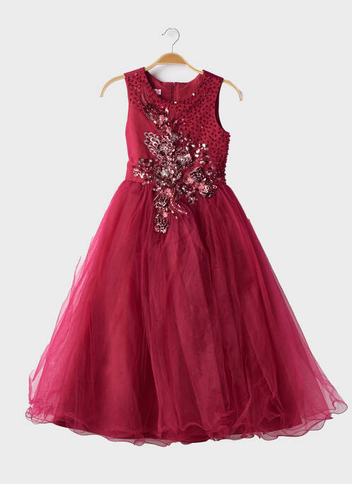 Robe longue rouge R FRAMBOISE pour fille