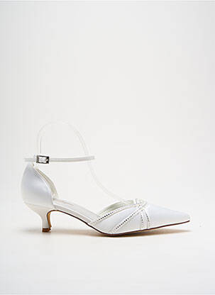 Escarpins tissage satiné talon de 4 à 6cm blanc CRINOLIGNE femme