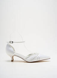 Escarpins tissage satiné talon de 4 à 6cm blanc CRINOLIGNE femme