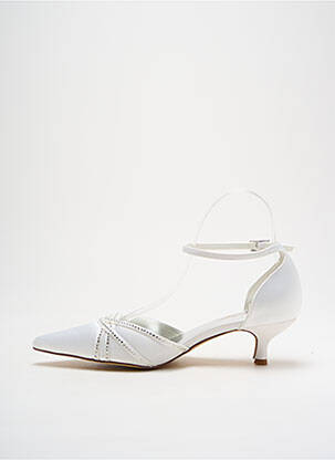 Escarpins tissage satiné talon de 4 à 6cm blanc CRINOLIGNE femme