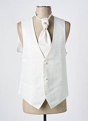 Gilet sans manche effet matière satinée beige ADIMO homme