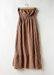Robe longue tissage crêpe sans manche rose CUPSHE femme