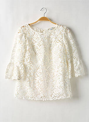 Blouse légère et transparente manches 3/4 beige BODEN femme