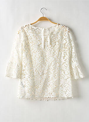 Blouse légère et transparente manches 3/4 beige BODEN femme
