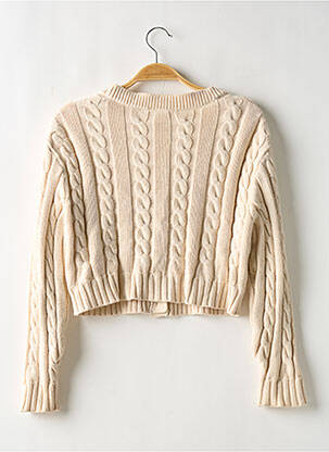 Gilet manches longues resserrée sur le bas beige MONKI femme