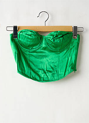 Top stretch sans manche vert ZARA femme