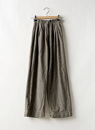 Pantalon large taille haute taille élastique gris ZARA fille