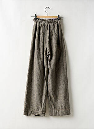 Pantalon large taille haute taille élastique gris ZARA fille