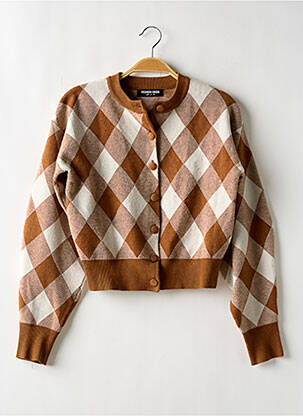 Gilet manches longues marron FASHION UNION pour femme