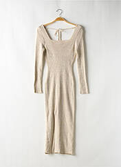 Robe longue beige FASHIONKILLA pour femme seconde vue